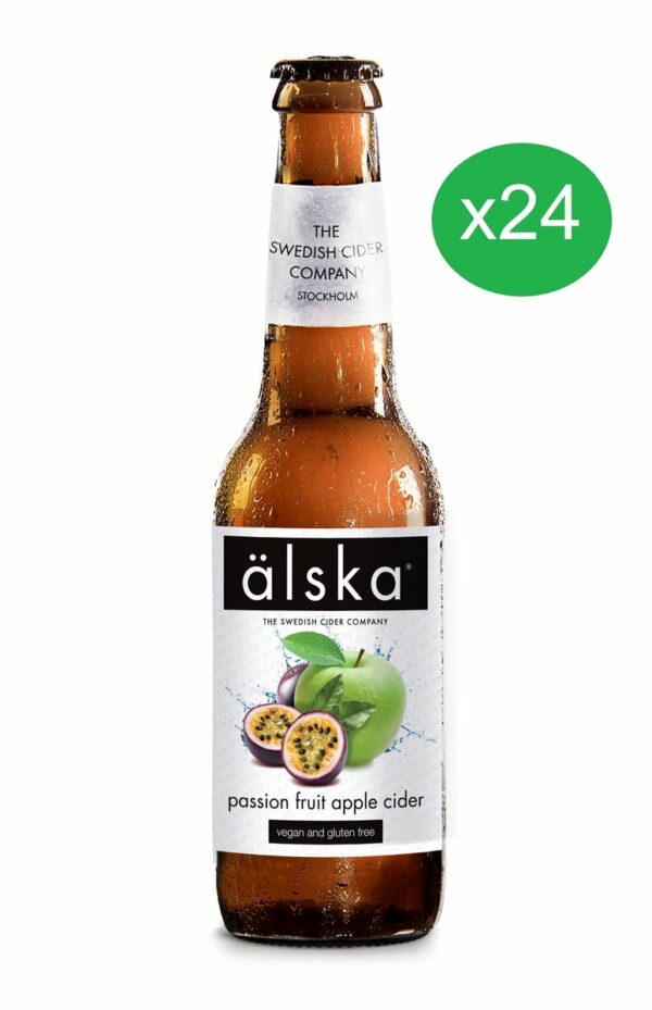 Alska Passion fruit apple cider 330ml bottle