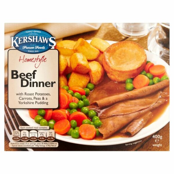 KERSHAWS HOMESTYLE BEEF DINNER 400G
