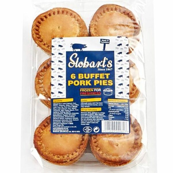 STOBARTS BUFFET PORK PIE 6PK