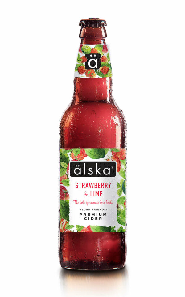 alska strawberry & lime cider 330ml