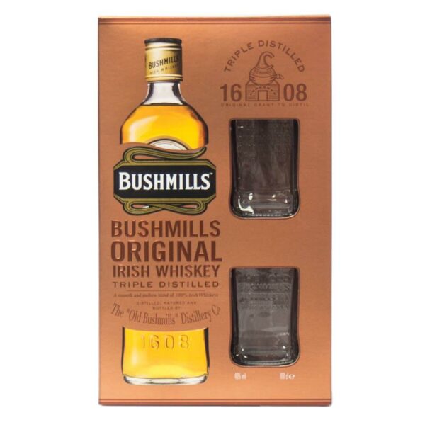 BUSHMILLS WHISKEY 1L GIFT SET